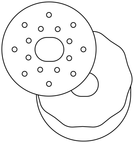 Bagel Emoji Coloring Page